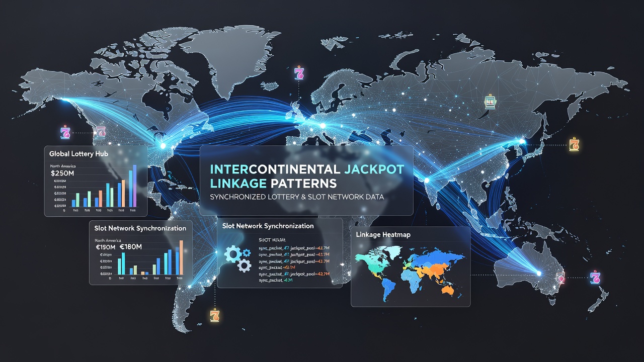 Analytical dashboards displaying jackpot linkage trends between Asian and European gaming networks